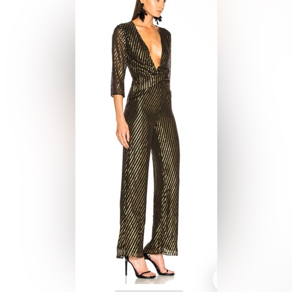 Pants - LPA Jumpsuit 437 sz m gold dot